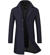 WULFUL Men's Wool Blend Winter Coat Slim Fit Short